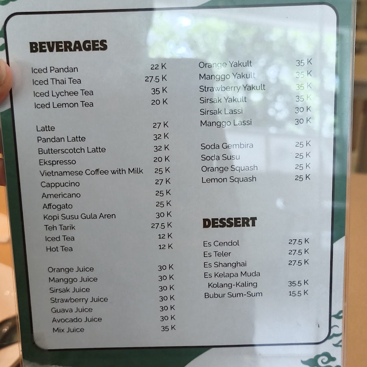 Akasya Express Menu 1