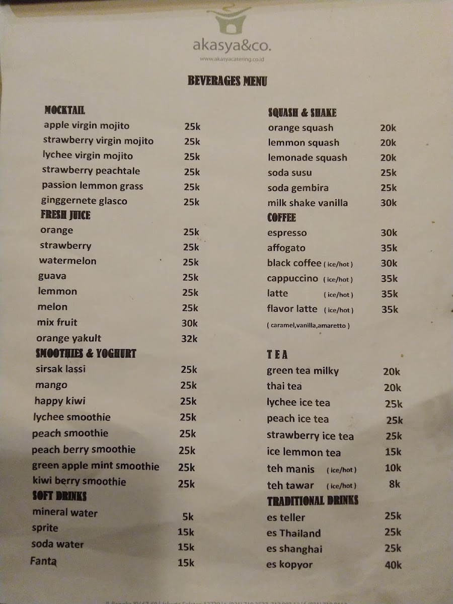 Akasya Express Menu 3