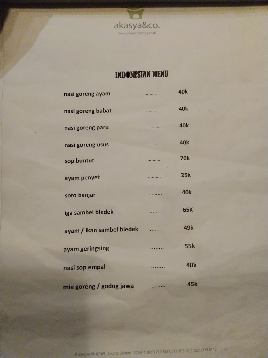 Akasya Express Menu 6