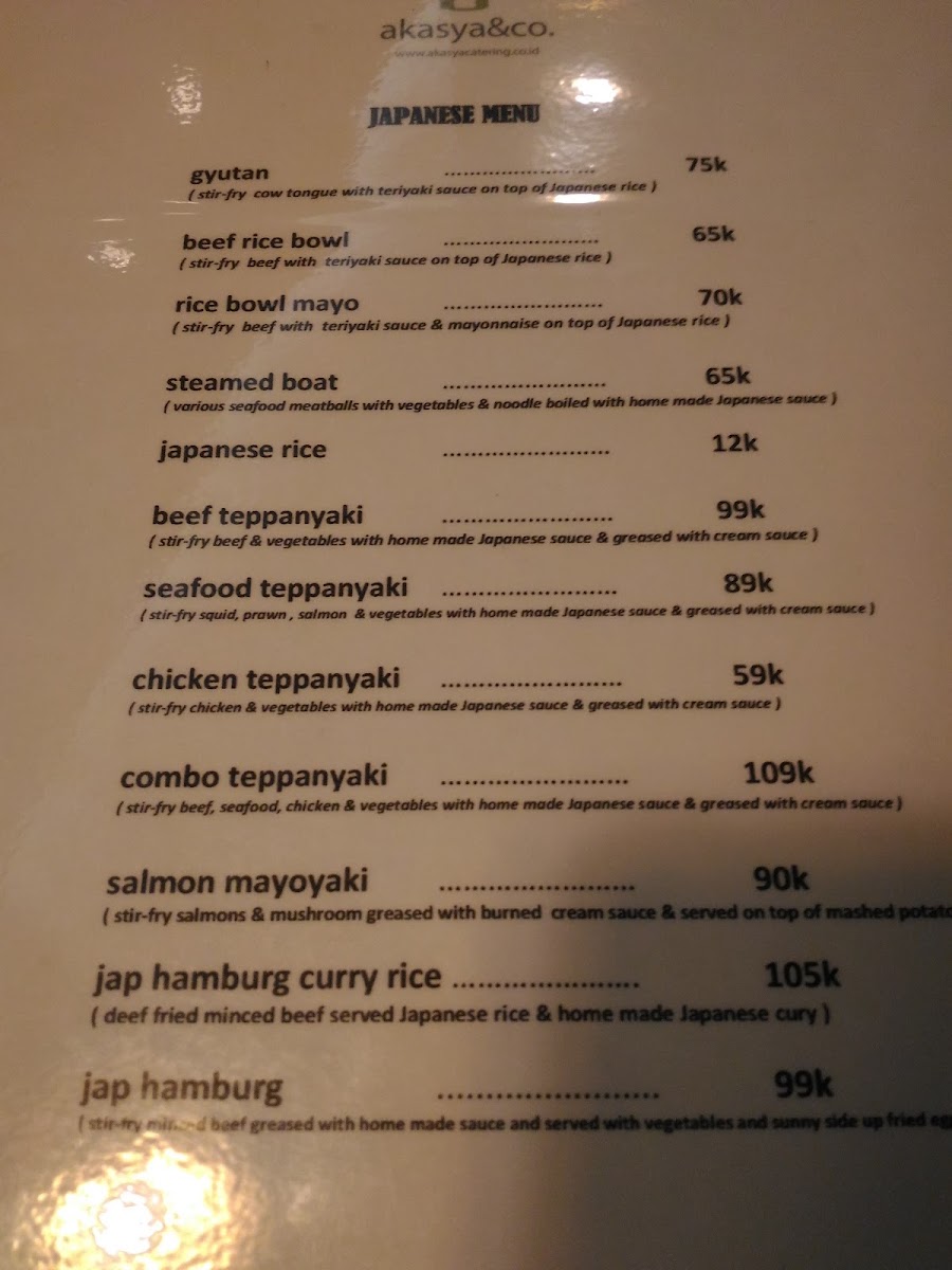 Akasya Express Menu 8