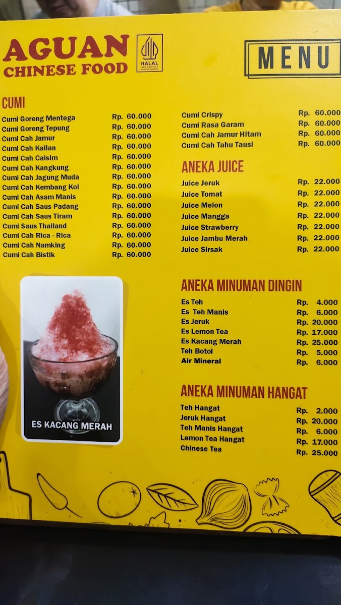 Aguan Chinese Food Menu 1