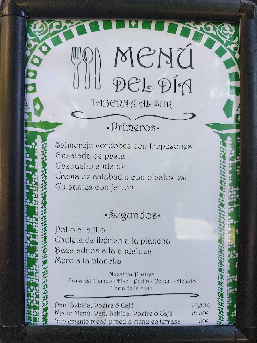 Taberna Al Sur Menu 1