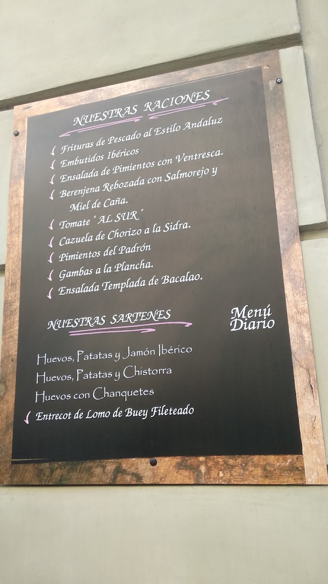 Taberna Al Sur Menu 3