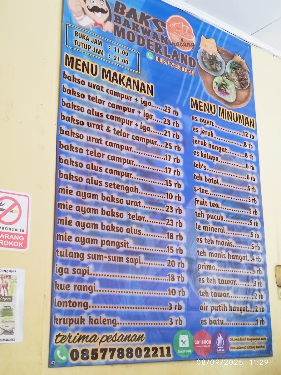 Bakso Bakwan Moderland Menu 2