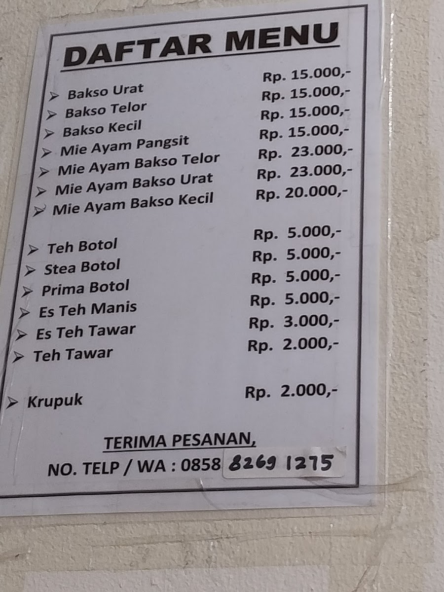 Bakso Bakwan Moderland Menu 7