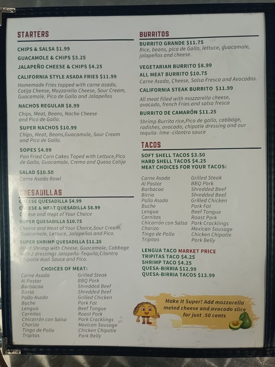 Taqueria Mi Gente Menu 3