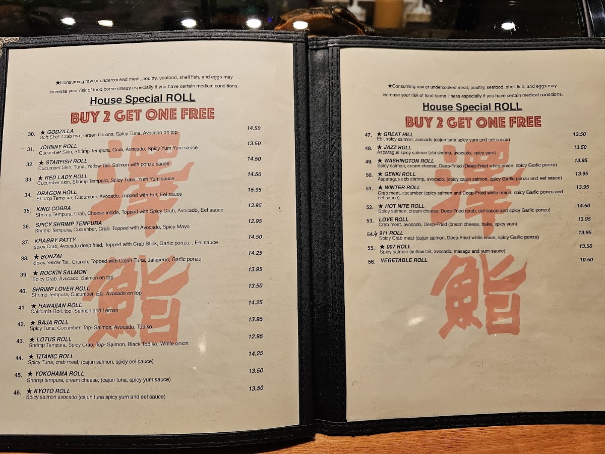 Sawa Sushi Menu 3