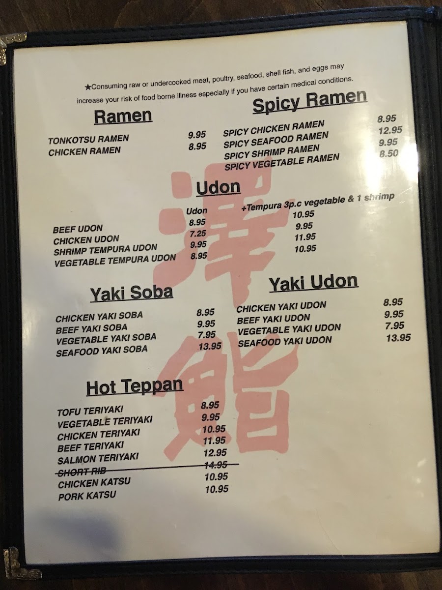 Sawa Sushi Menu 5