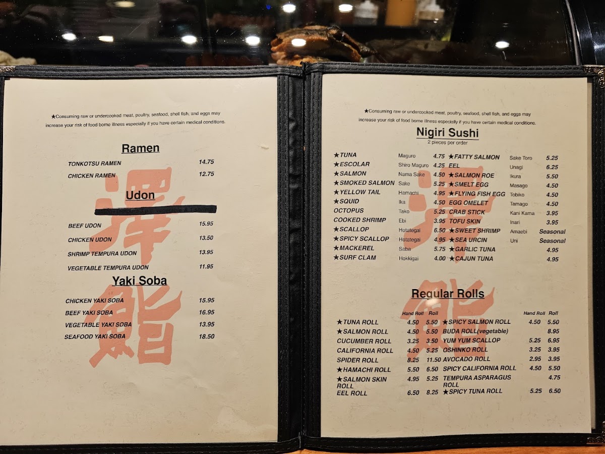 Sawa Sushi Menu 7