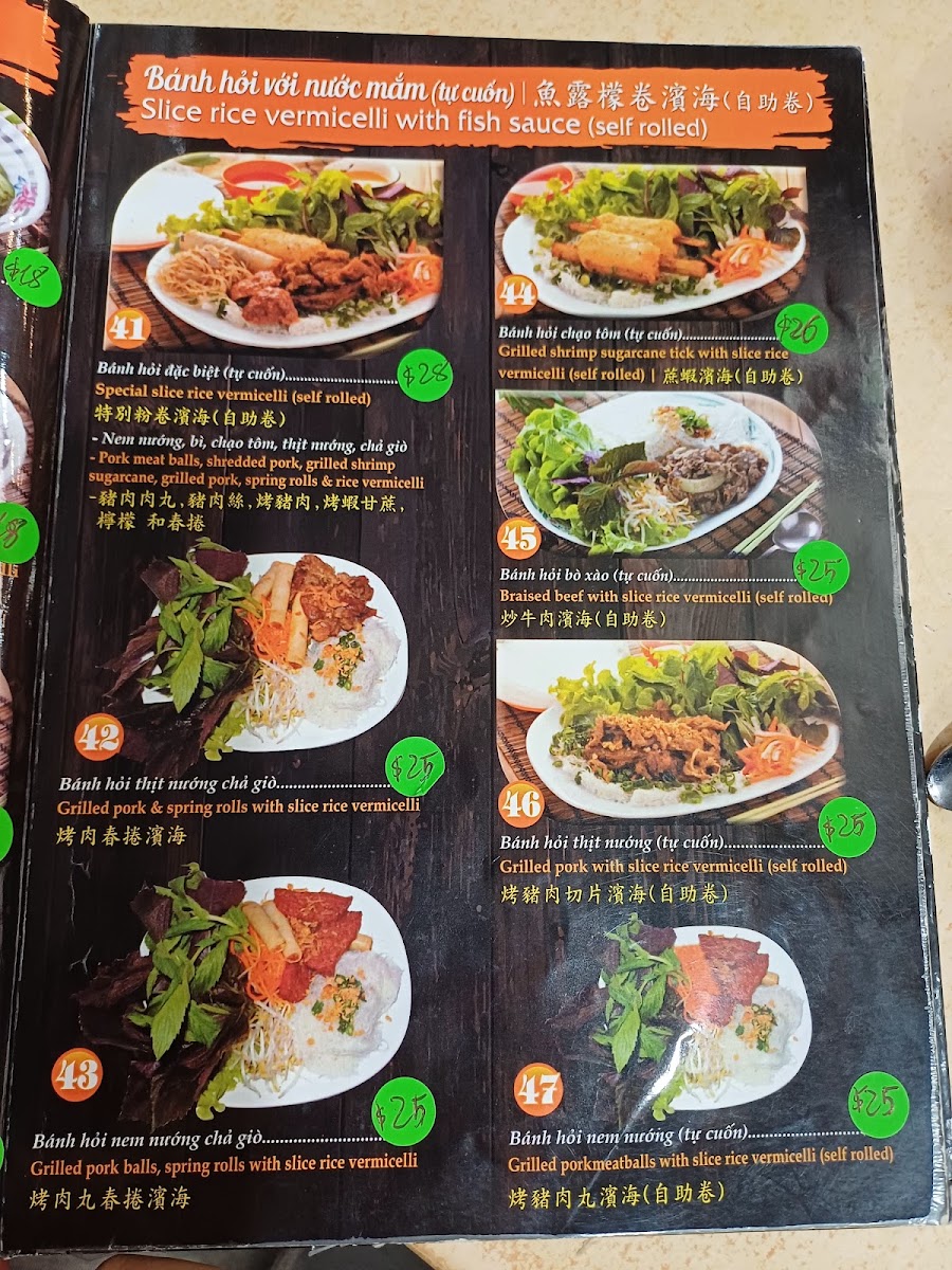 Pho Song Huong Menu 5
