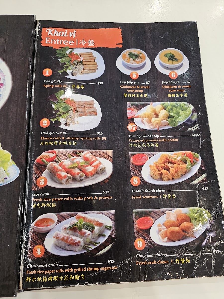 Pho Song Huong Menu 8