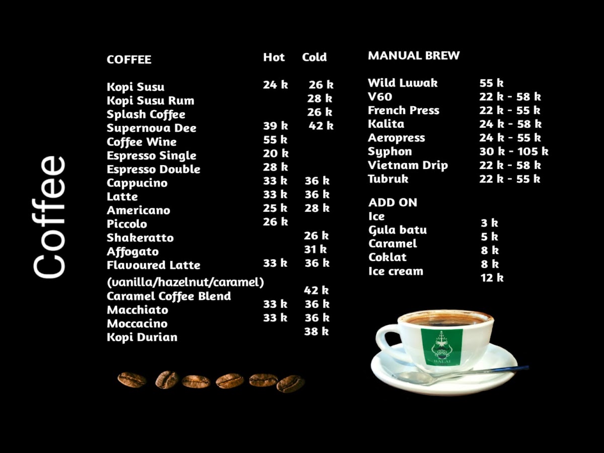 Balai Coffee Menu 3