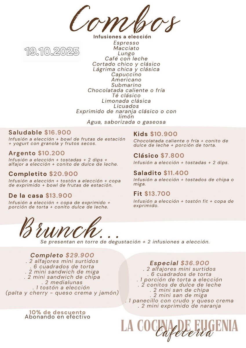La cocina de Eugenia Menu 2