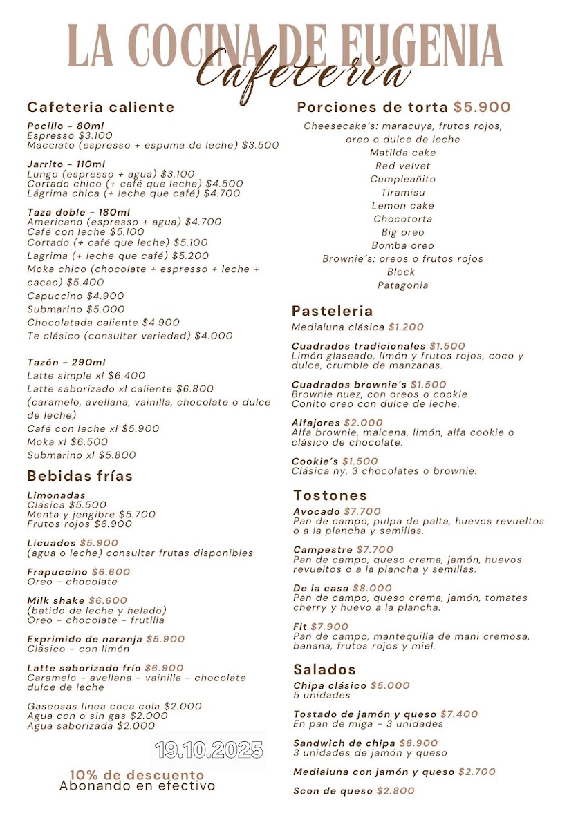 La cocina de Eugenia Menu 3