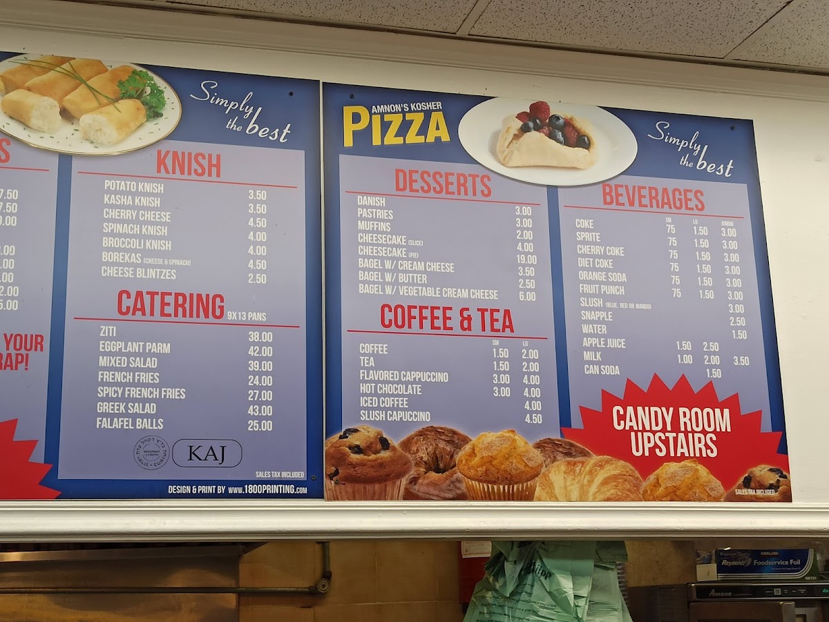 Amnon's Kosher Pizza Menu 2