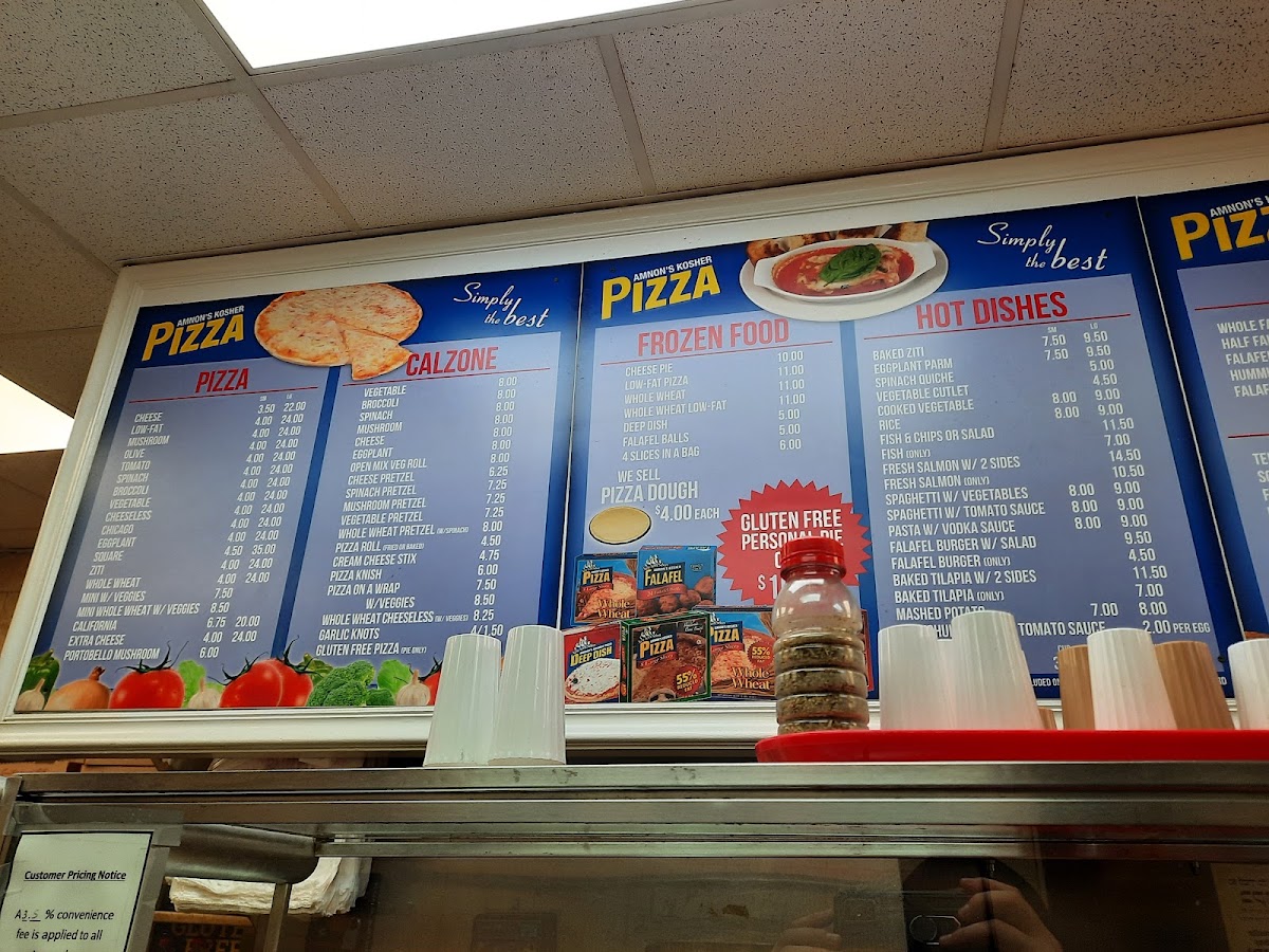 Amnon's Kosher Pizza Menu 3