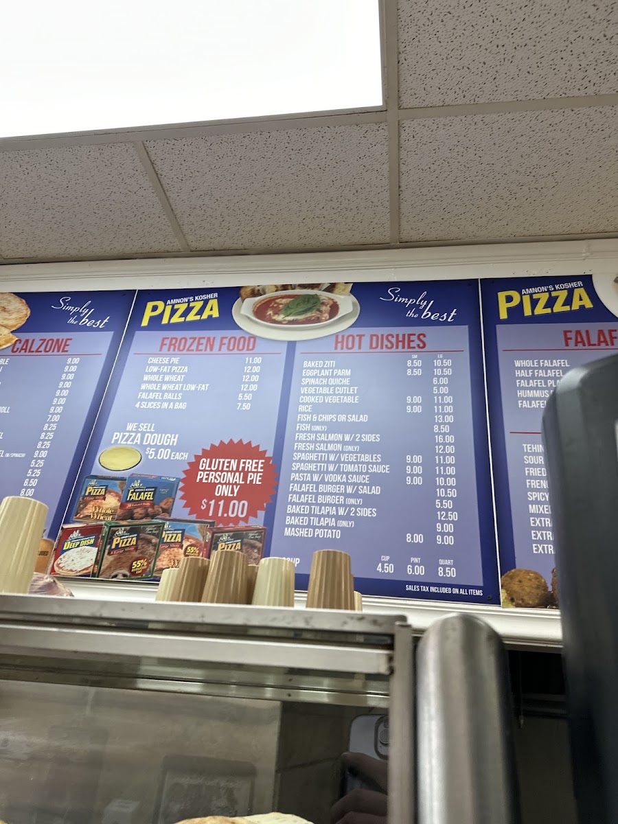 Amnon's Kosher Pizza Menu 5