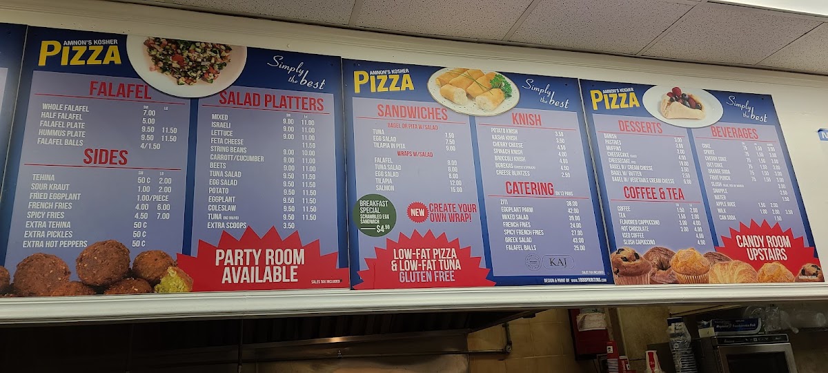 Amnon's Kosher Pizza Menu 6