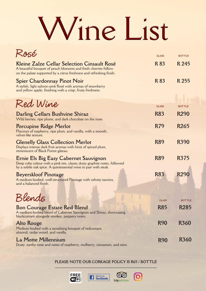 Satori Kalk Bay Menu 5