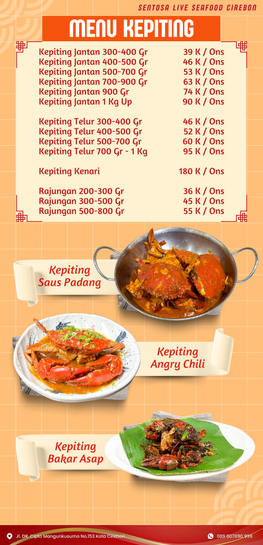 Sentosa Live Seafood Market Menu 1