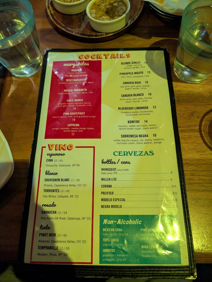 Nada Menu 1