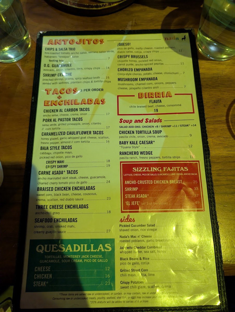 Nada Menu 3