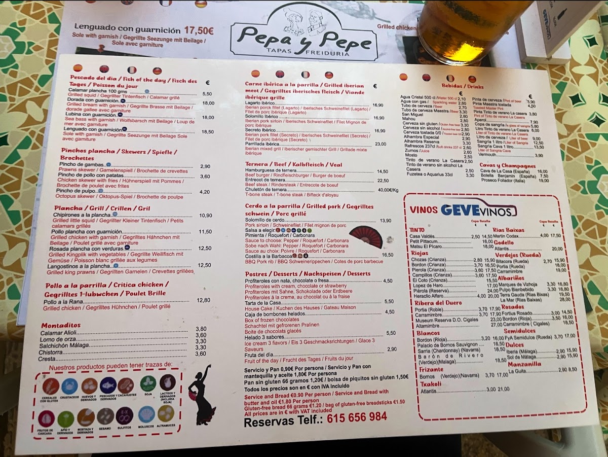 Pepa y Pepe Menu 5