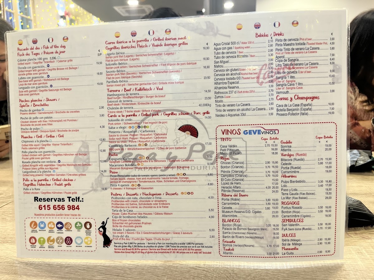 Pepa y Pepe Menu 6