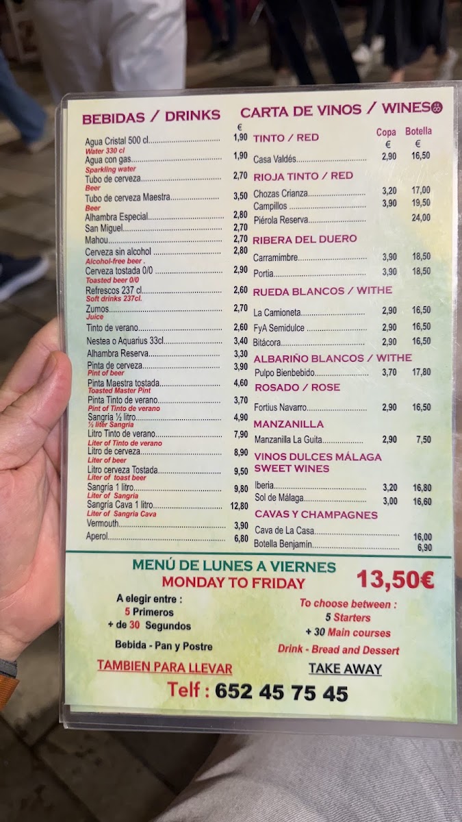 Pepa y Pepe Menu 8