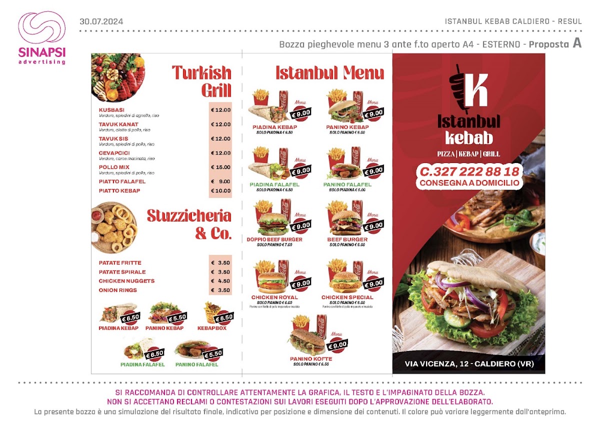 Tre Fratelli Kebab Grill pizza Menu 1