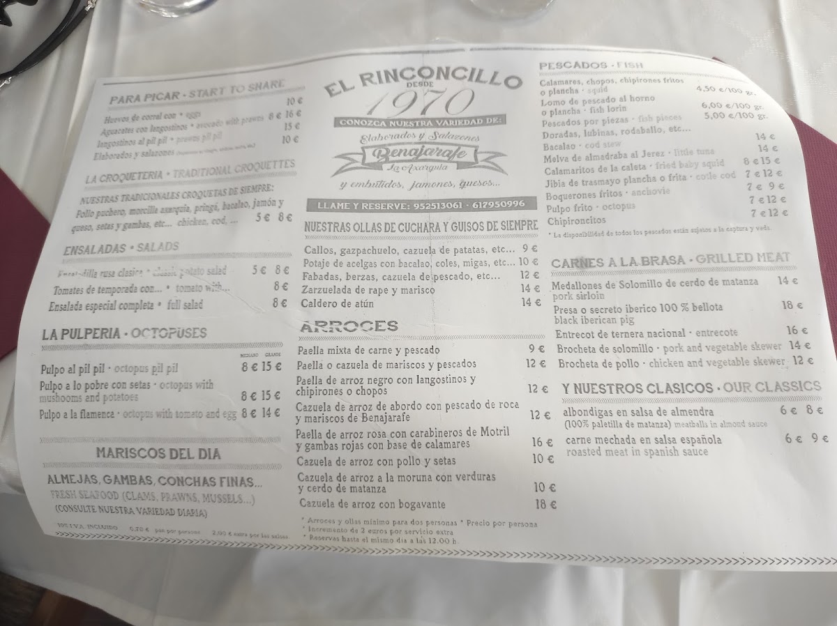 Restaurante El Rinconcillo Menu 3