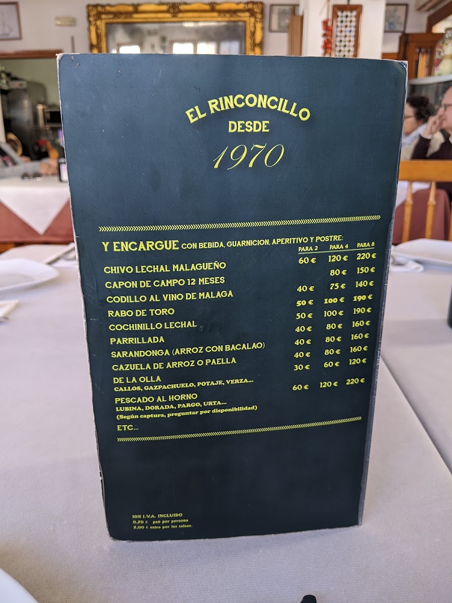 Restaurante El Rinconcillo Menu 5