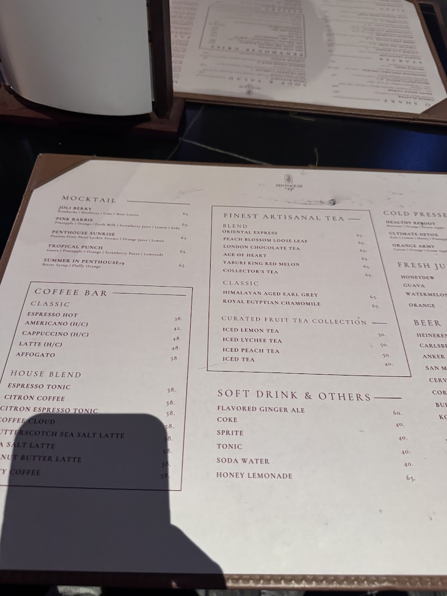 Penthouse on 19th Menu 10