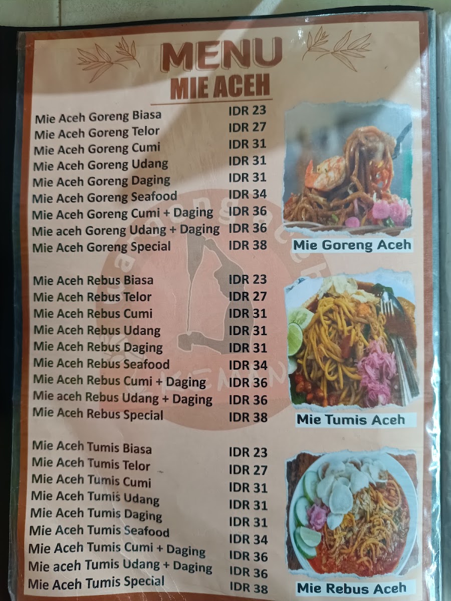 Waroeng Aceh Kemang Menu 10