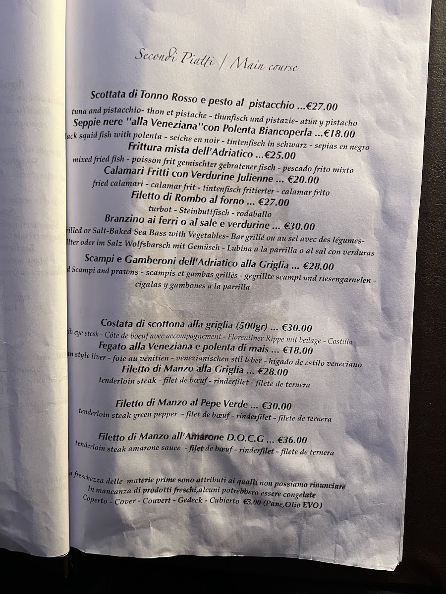 Taverna da Baffo – Ristorante Veneziano Menu 10