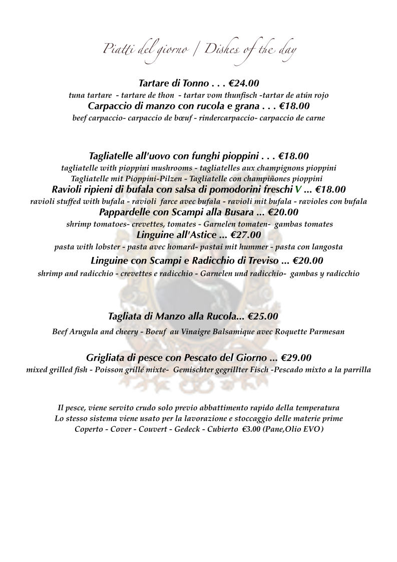 Taverna da Baffo – Ristorante Veneziano Menu 4