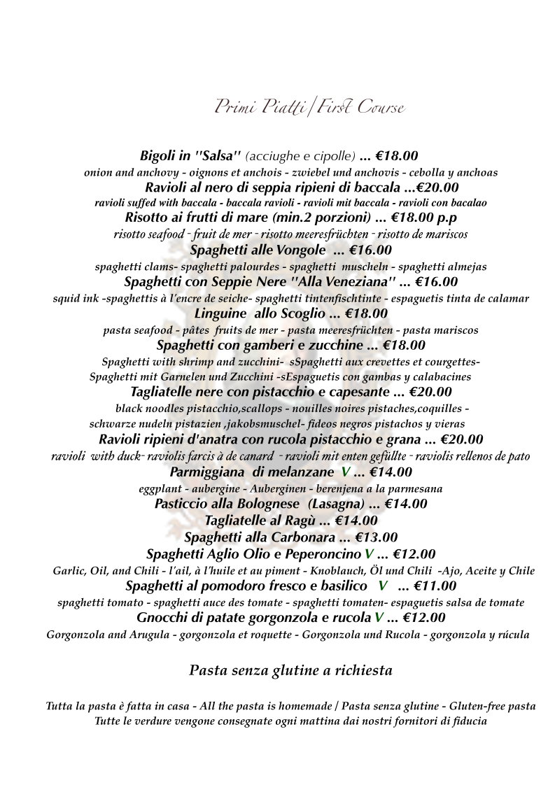 Taverna da Baffo – Ristorante Veneziano Menu 5