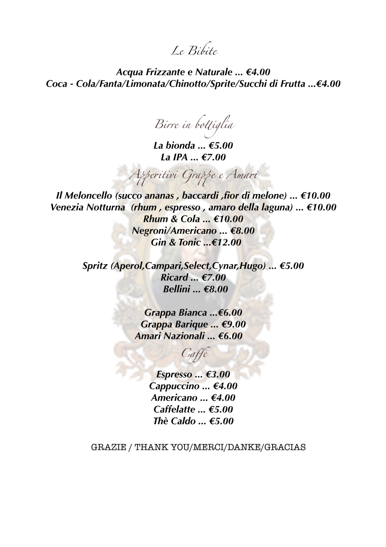 Taverna da Baffo – Ristorante Veneziano Menu 6