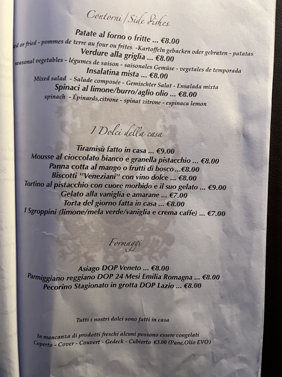 Taverna da Baffo – Ristorante Veneziano Menu 9