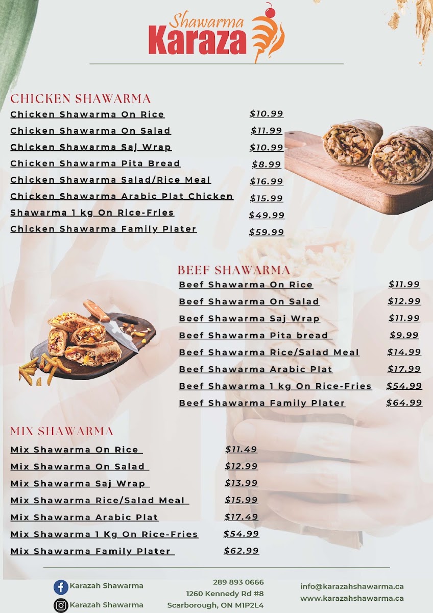 Karaza Shawarma Menu 4