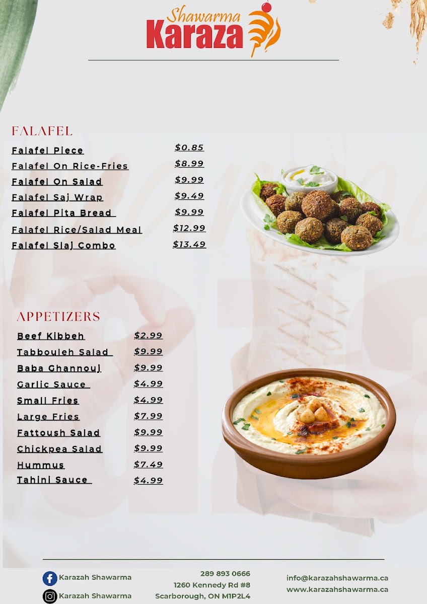 Karaza Shawarma Menu 5
