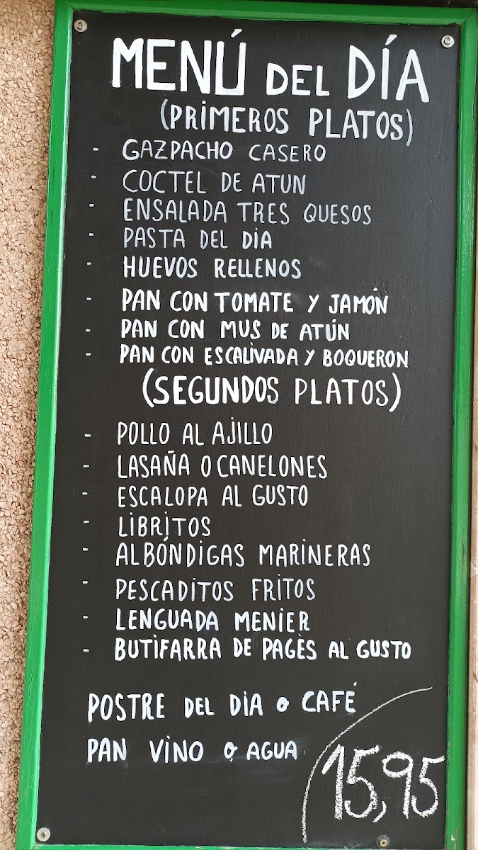 TAVERNA DEL MAR Menu 1