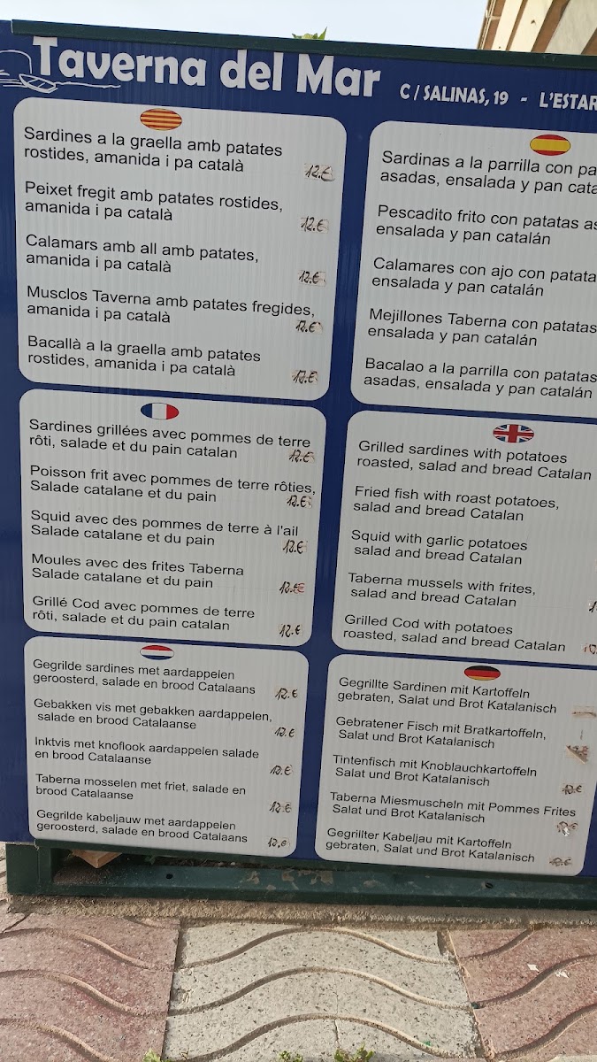 TAVERNA DEL MAR Menu 5