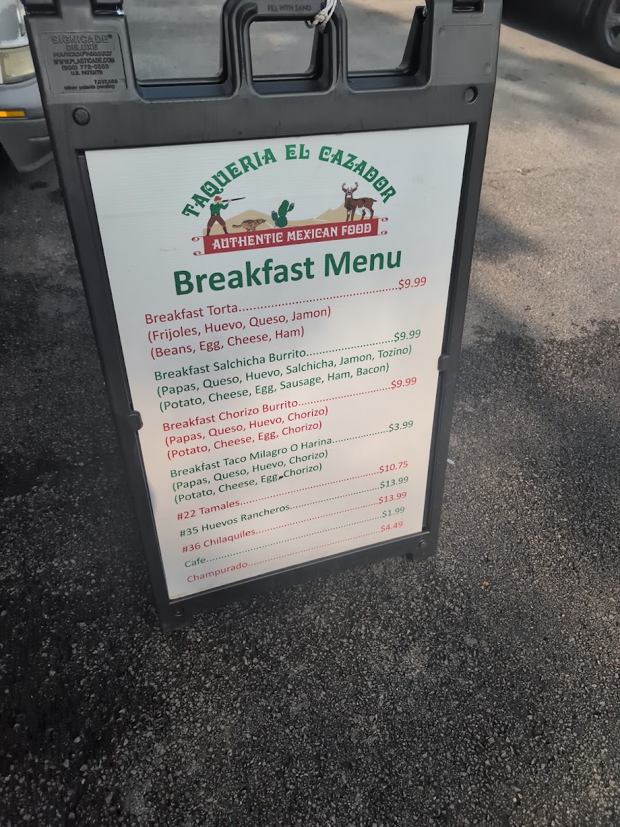 Taqueria El Cazador Menu 3