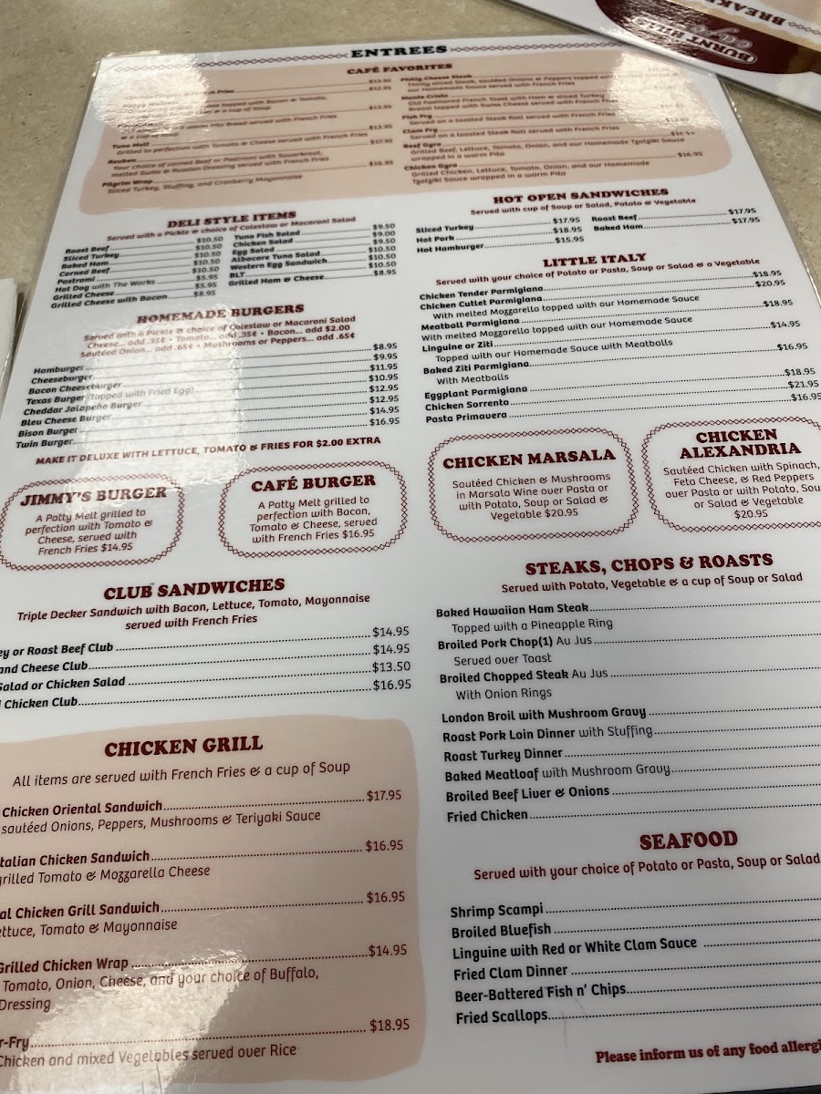 Burnt Hills Cafe Menu 3