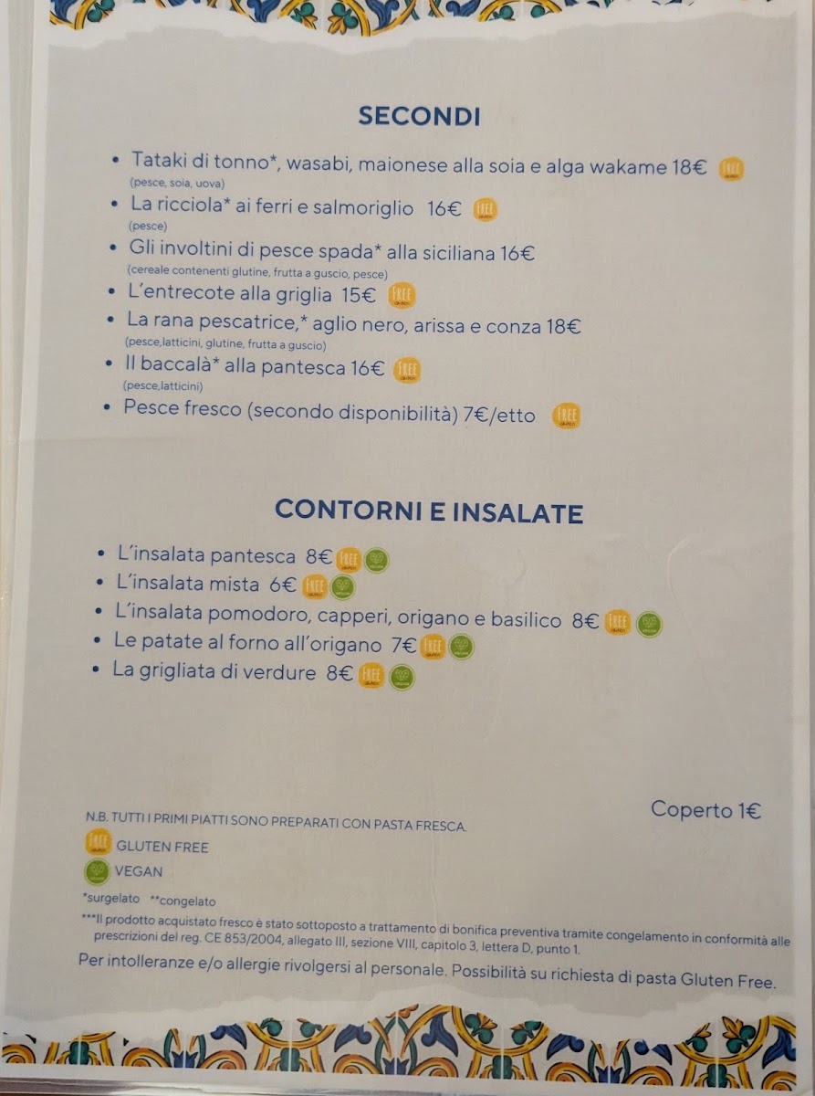 Trattoria da Pina Menu 2