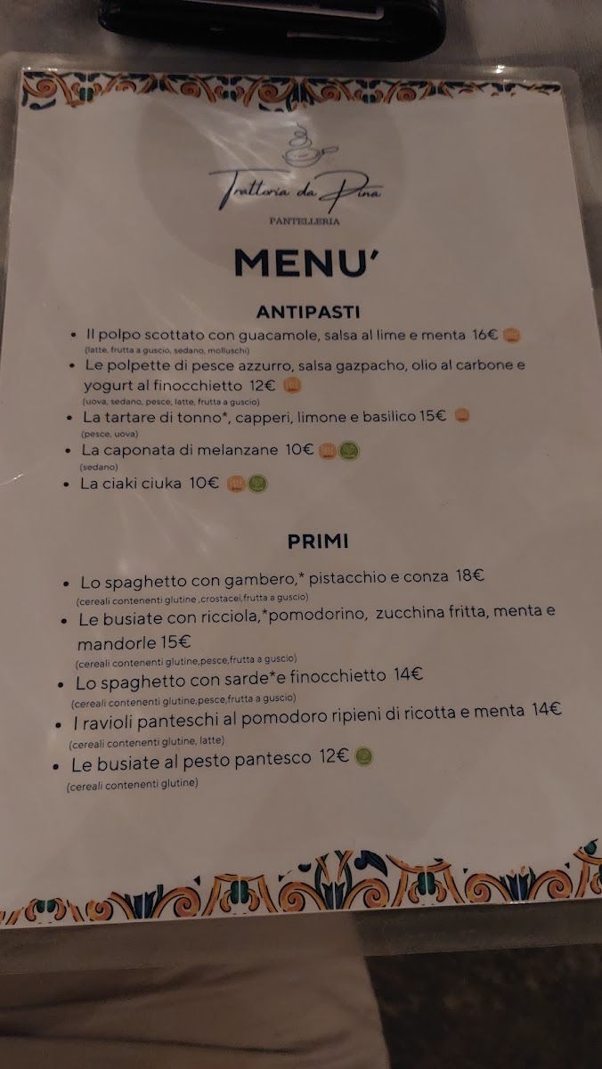Trattoria da Pina Menu 6