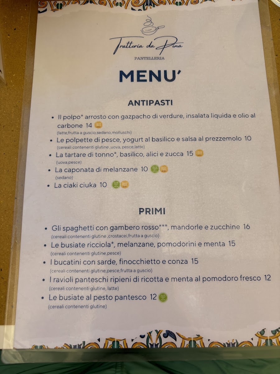 Trattoria da Pina Menu 7
