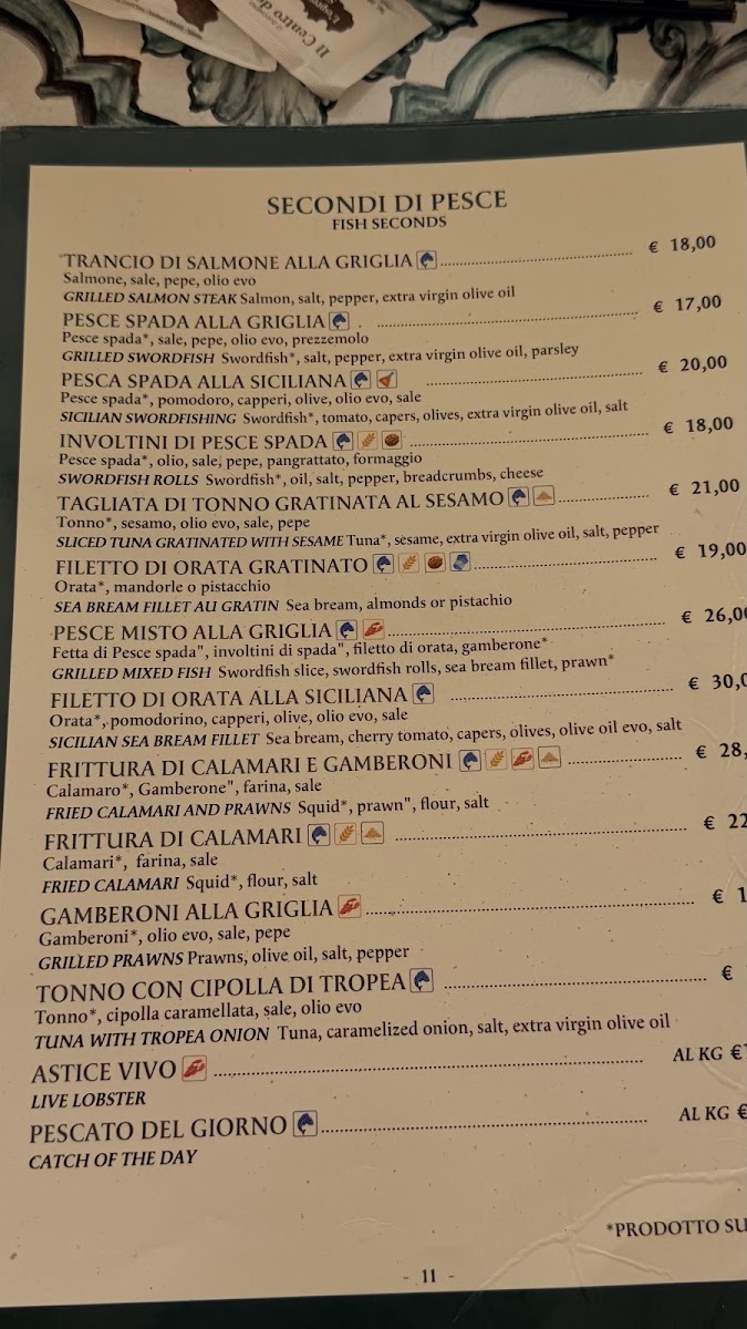 Ristorante La Grotta di Ulisse Menu 3