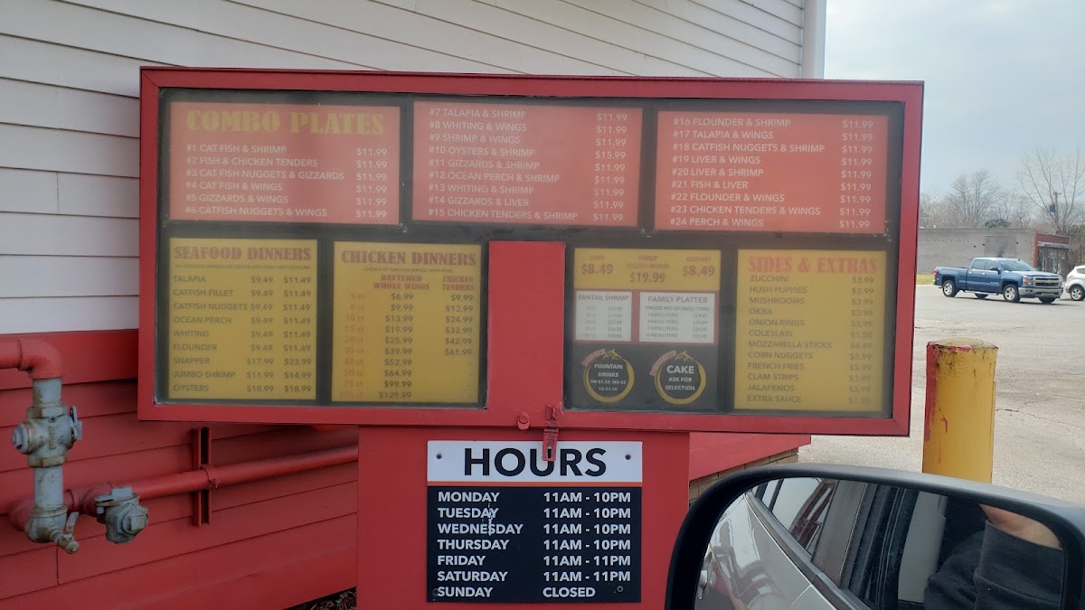 Snappers Seafood & Chicken Menu 1